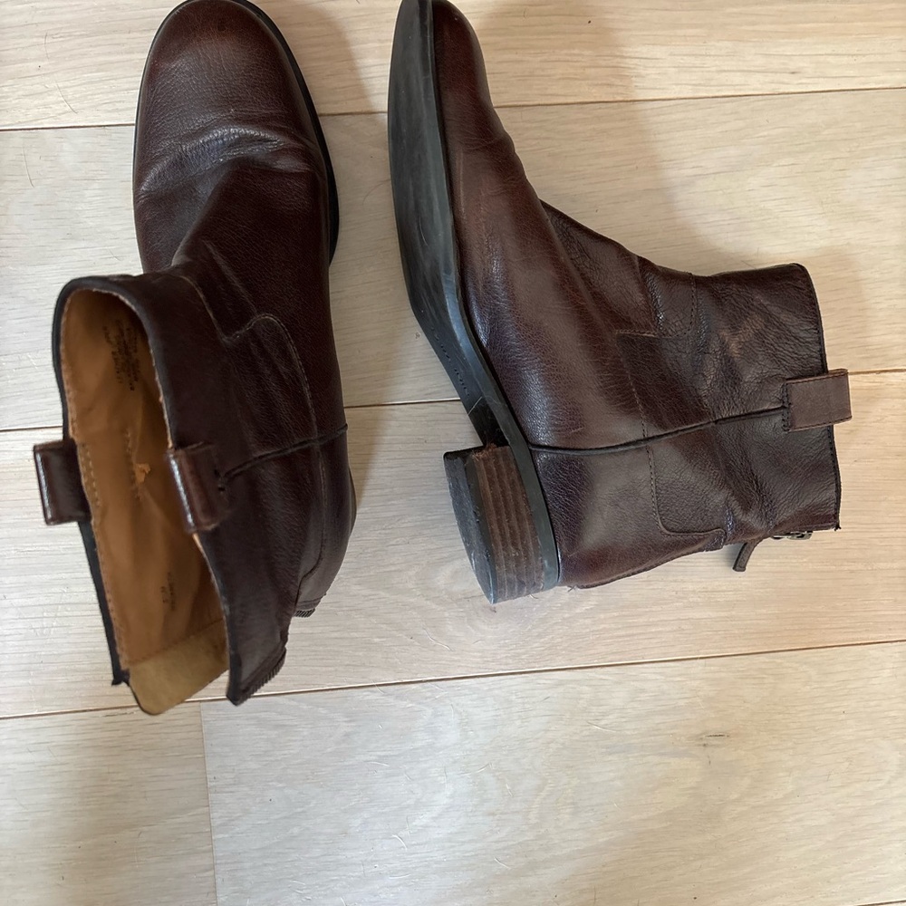 Nine West Brown Leather Ankle Boots